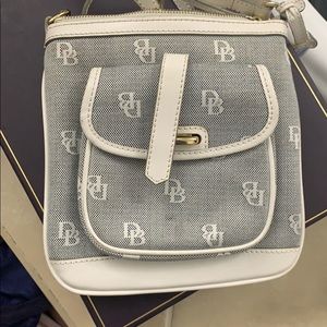 Blue and white Dooney and Bourke